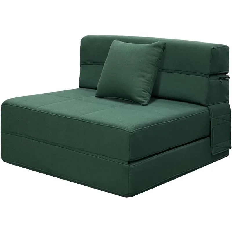 ZHENXIANG Memory Foam Fold Out Sofa Bed Couch with Pillow Twin Size Futon Sleeper Chair for Living Room Apartment  Sofa