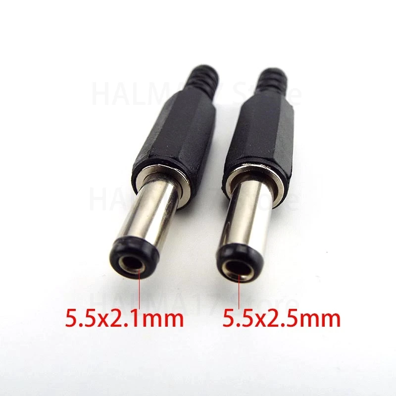 5 szt. Żeńskie męskie złącza do wtyczka zasilająca zasilania 5.5mm x 2.1mm żeńskie męska wtyczka Adapter gniazda 5525 5521 J17