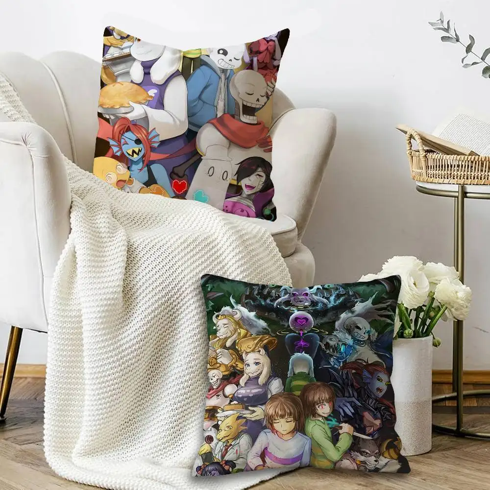 Game Undertale Cushion Cover Inches Farmhouse Decor Home Throw Pillow Covers for Couch Decorations