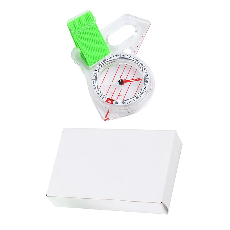 1pc Portable Compass Map Scale Compass Outdoor Professional Thumb Compass Competition Orienteering Compass