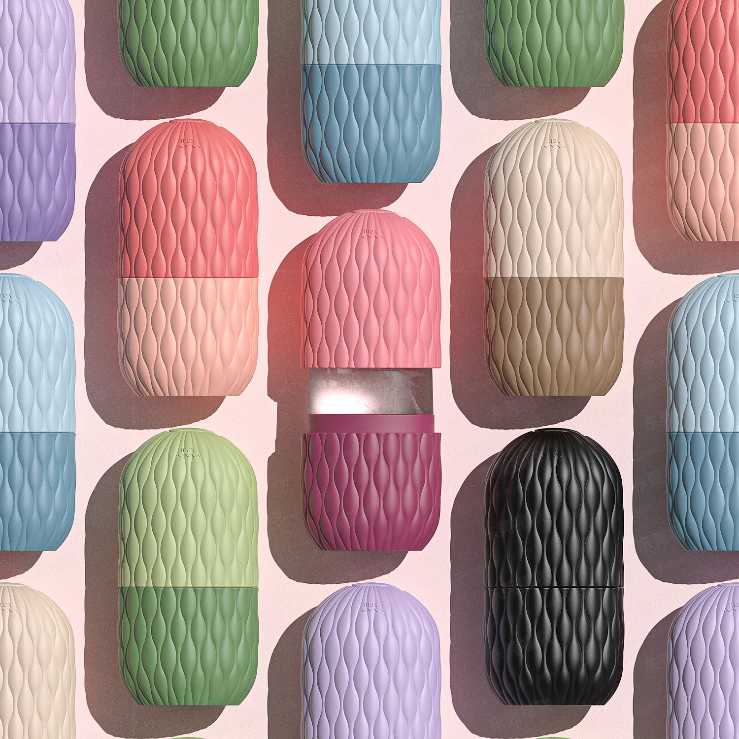 ลูกกลิ้งน้ําแข็งบนใบหน้าและถาดน้ําแข็ง - เครื่องมือนวดหน้าซิลิโคนเกรดอาหารสําหรับการดูแลผิว บรรเทาอาการบวม