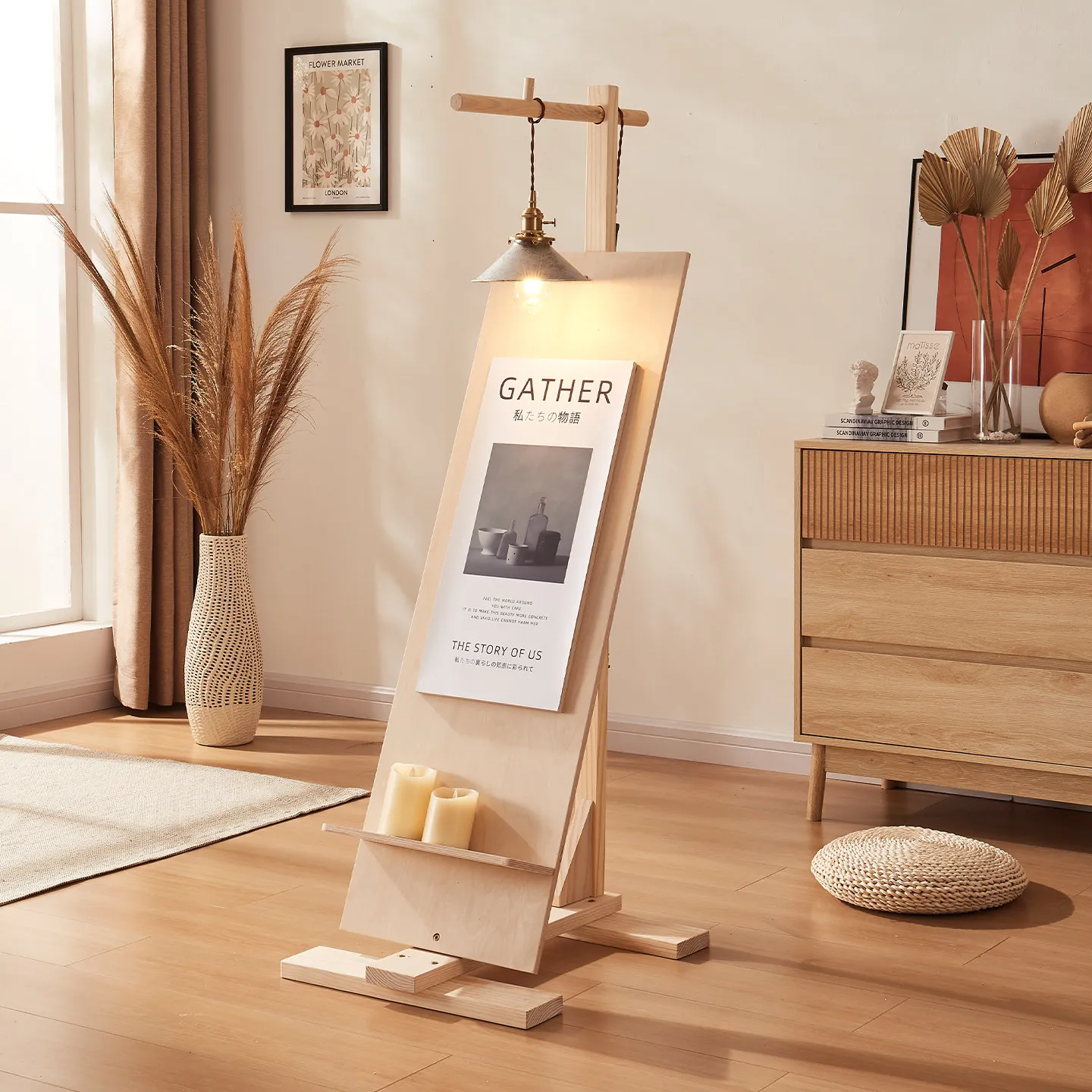 Yjq display stand, vertical floor-to-ceiling poster stand at the entrance of the store, display board, vertical display stand