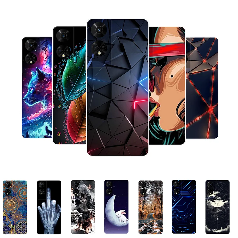 For TCL 50 5G Case Silicone Back Cover Phone Case For TCL 50 5G T613K Soft Case TCL50 5G Fundas Cartoon