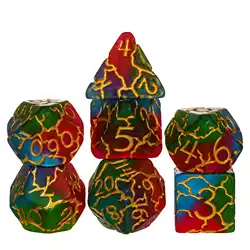 Poludie Frosted Crack Design Funny Games DND Dice for RPG Club Gambling Desktop Party Bar Board Game Table Accessories