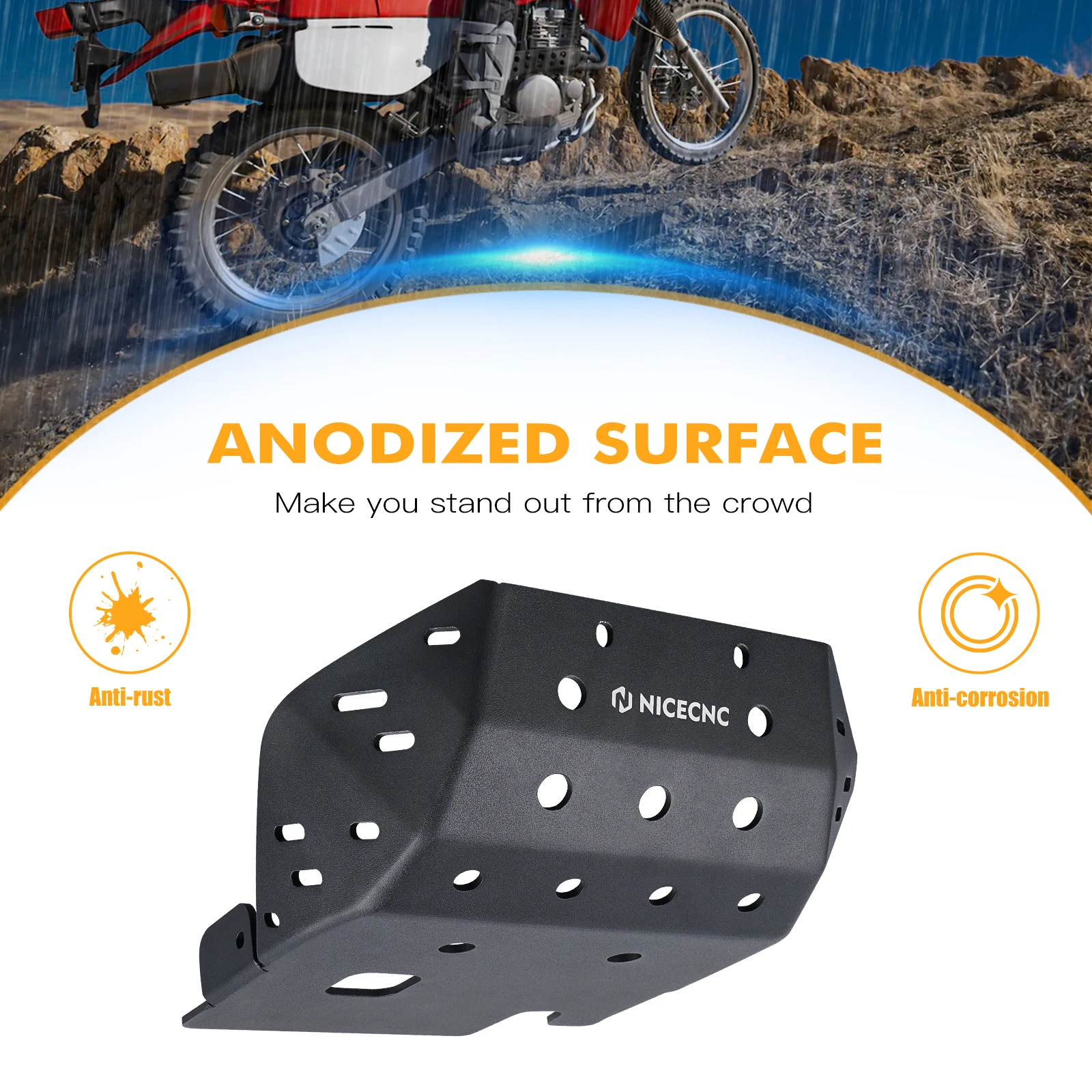 NICECNC Motorcycle Engine Bottom Guard Cover Chassis Protector Skid Plate For Honda XR650L XR 650L 1993-2025 2024 2023 XR 650 L