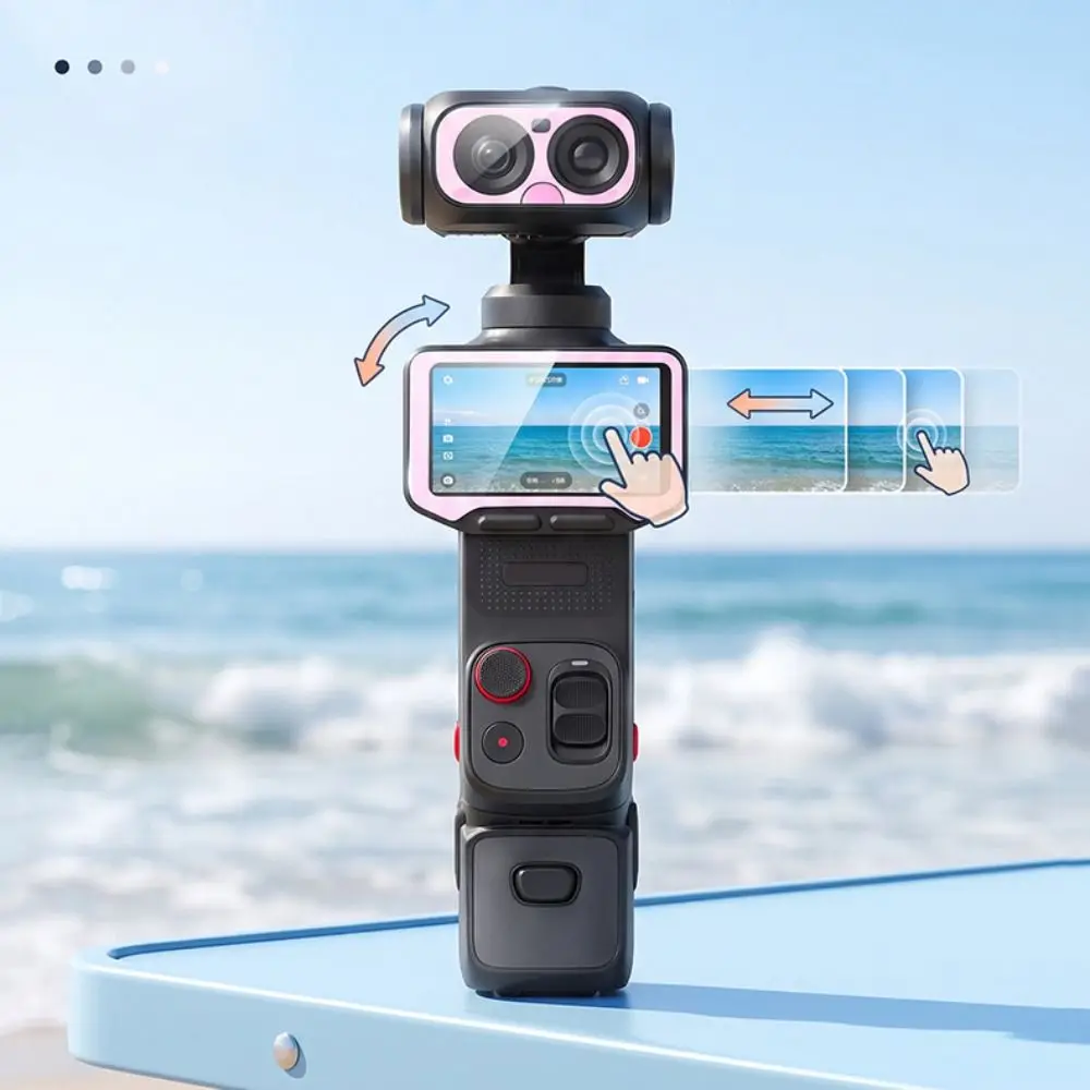 Tempered Glass Protective Films Scratch Resistant Decorative Screen Protector Cartoon Print for Insta360 Luna Ultra