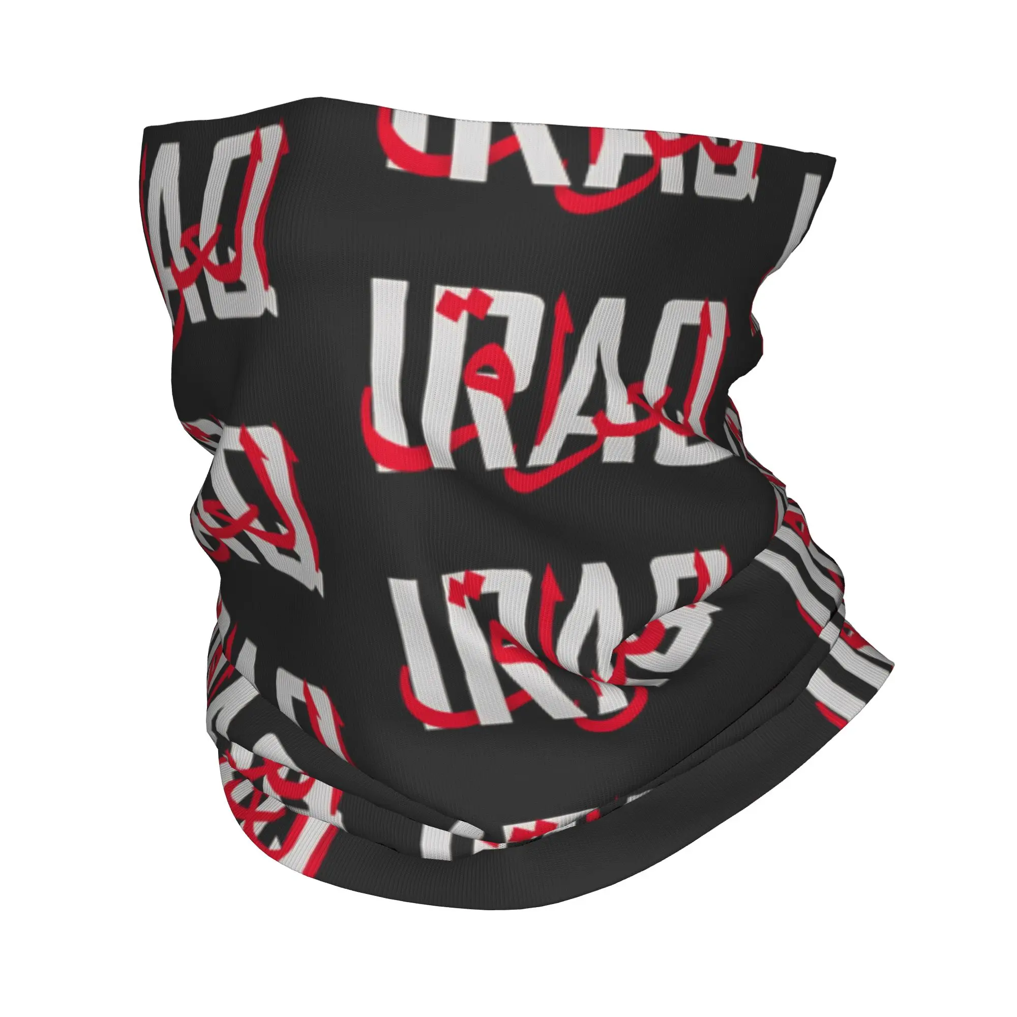 

Iraq Flag Arabic Balaclava Hiking Camping Face Masks Couple Vintage Dustproof Bicycle Mask Neck Warmer Scarf Bandana
