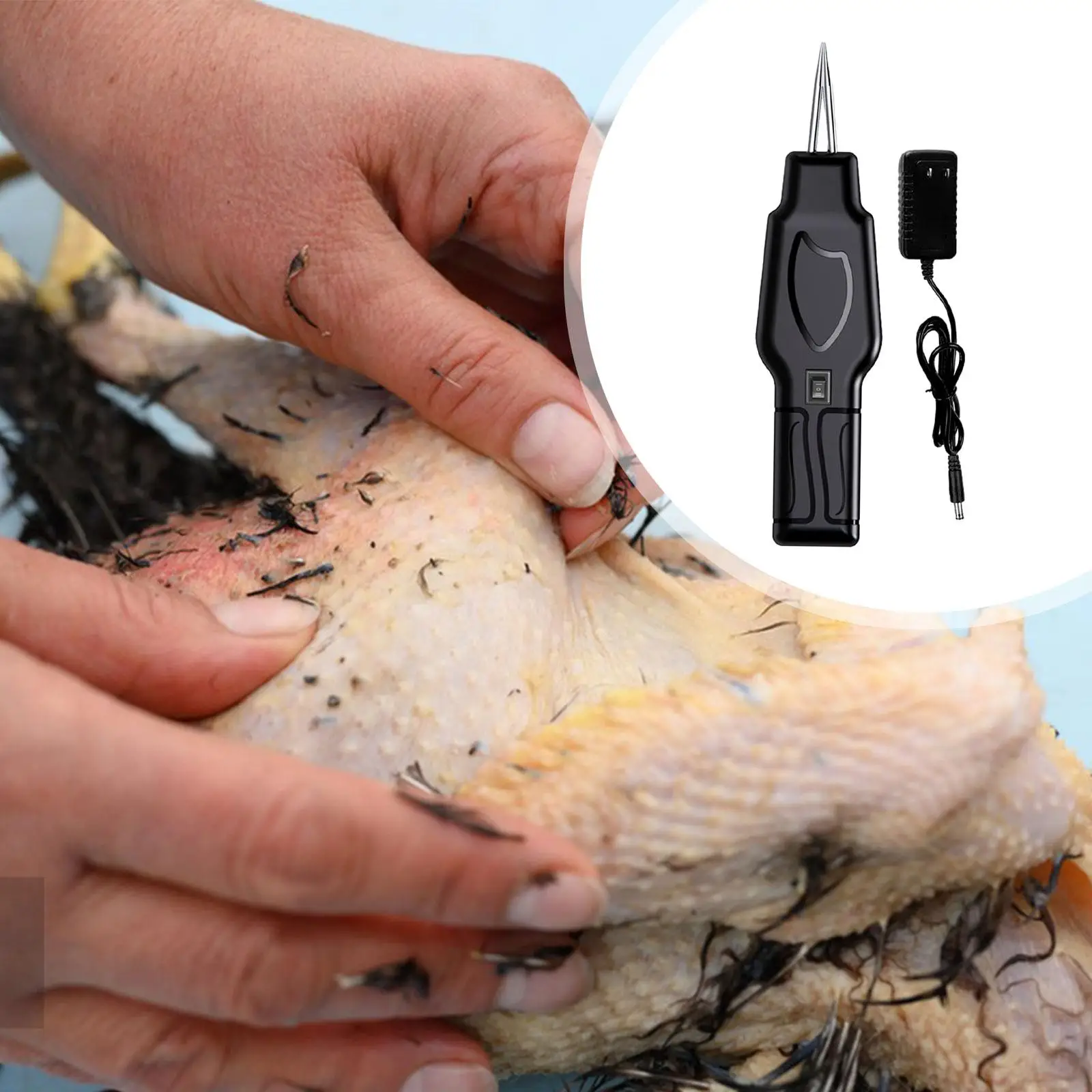 Electric Poultry Plucker Ergonomic Design Waterproof Labor Saving Handheld Chicken Plucker Machine for Bird Duck Turkey Poultry