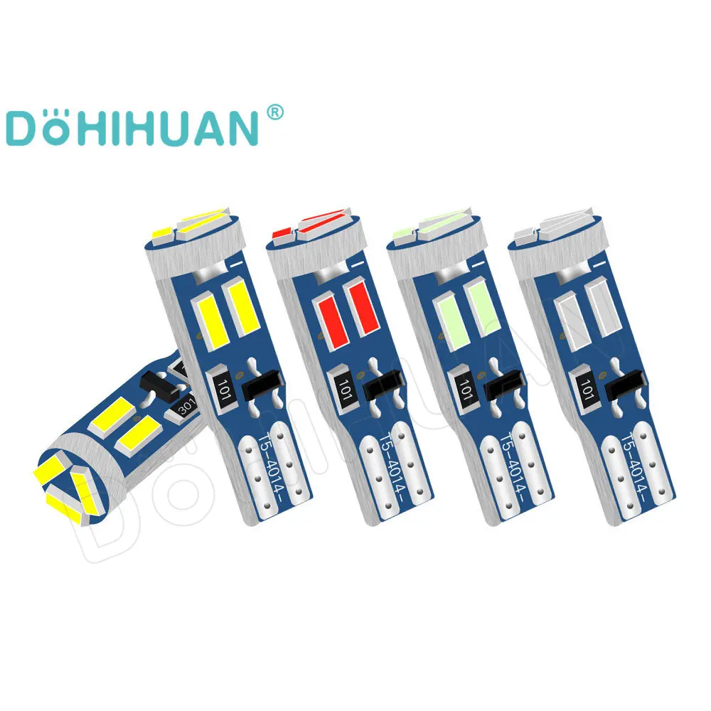 

DOHIHUAN 8PCS 7SMD Led T5 74 Bulb W3W Meter Non Polar Indicator Instrument Dashboard Plate Panel Warning Signal Lamp Car Light