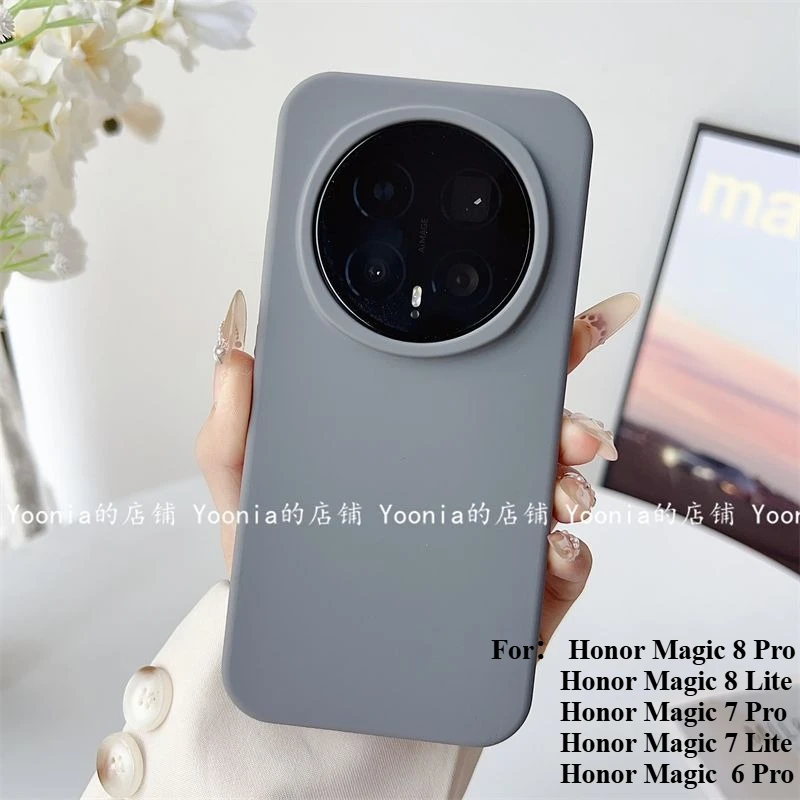 Case For Honor Magic 8 7 6 Pro Magic8 7 Lite New Small Fresh Liquid Silicone Skin-Friendly Soft Shell Back Cover Funda