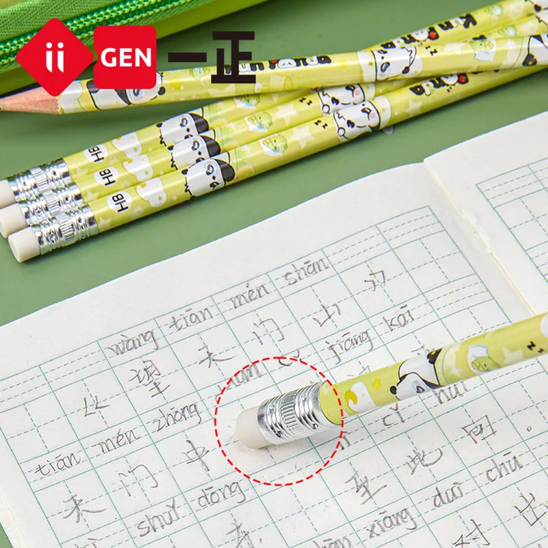 Iigen Briefpapier Kun Panda Hb schreiben Bleistift Fass Verpackung 30 Stück Cartoon Schüler Spezial Bleistift Set Kinder geschenk