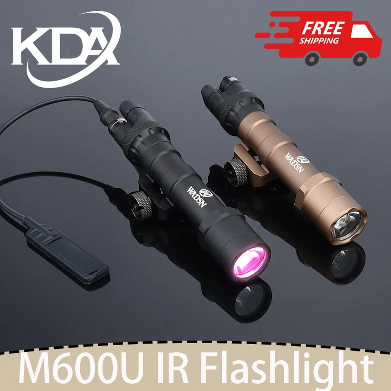 

Airsoft WADSN M600 M600B IR LED Scout Light Hunting Torch Metal Weapon Flashlight Momentary Fit 20mm Picatinny Rail