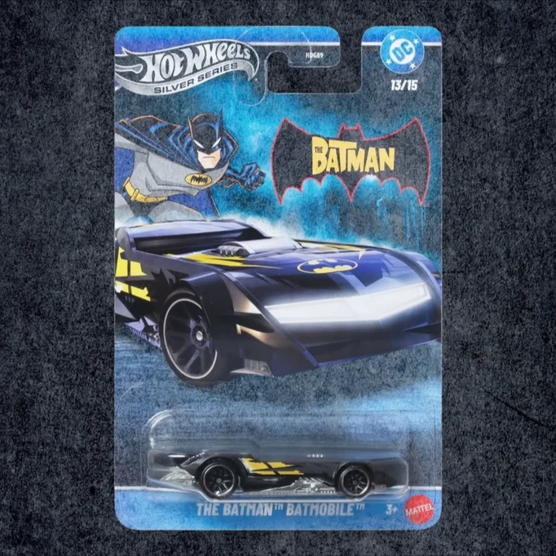 Hotwheels Diecast Car Hdg89 Batman Theme Silver Series Simulation Batmobile Collectible Metal Vehicle Toy For Fans