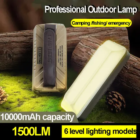 1500LM 휴대용 야외 캠핑 조명 USB 충전식 램프 LED 비상 램프 높은 전력 텐트 랜턴 야간 조명
