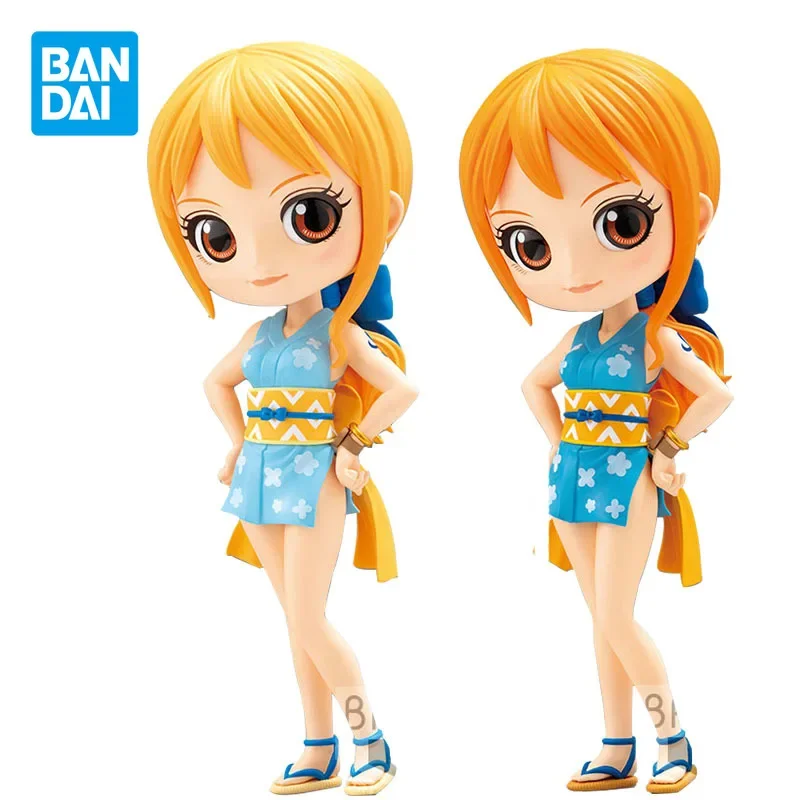 

Bandai Genuine ONE PIECE Anime Figure Q Version Nami Action Figure Toys for Boys Girls Kids Gifts Collectible Model Ornaments
