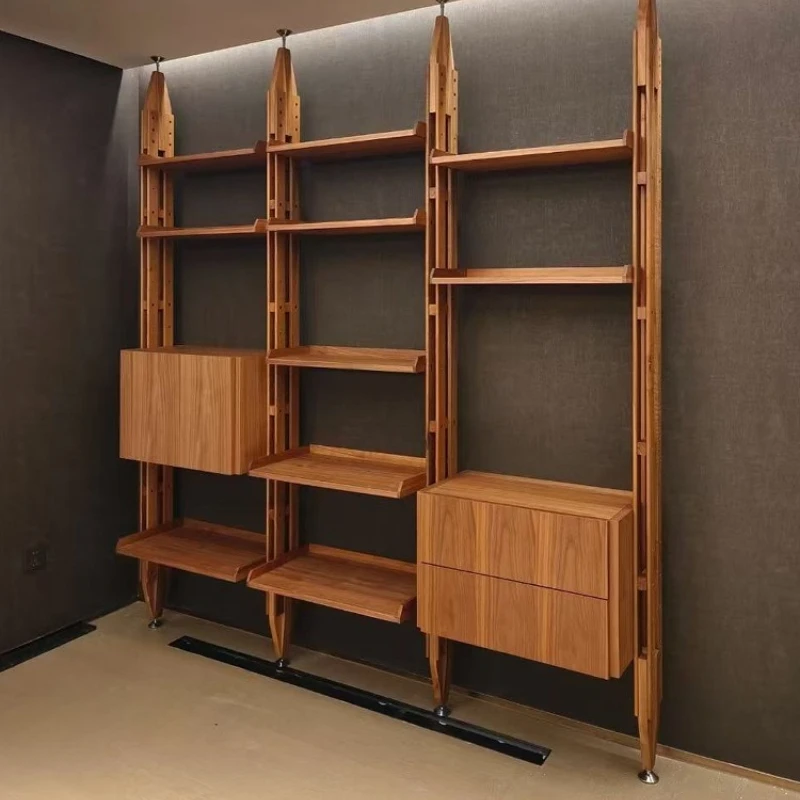 

Column Bookshelf North American Black Walnut Floor Shelf Bookcase
