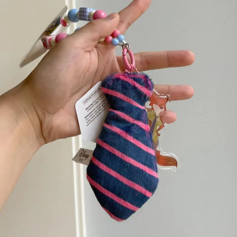 Disney Zootopia Judy Hopps Niedlicher Cartoon-Plüsch gefüllter Aufnahmestift-Krawatten-Anhänger, handgefertigtes Paar, Rucksack-Anhänger, Weihnachtsgeschenk