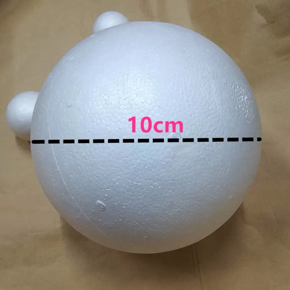 9cm 9pcs White DIY Styrofoam Round Foam Polystyrene Balls Craft Foam Balls Decorative Christmas Ornaments