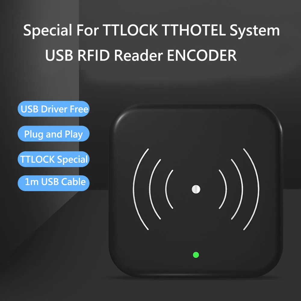 RFID M1 IC Card Encoder for Electronic Hotel IC Card Smart Door Lock System Swipe Card Work with TTLOCK App TTHotel TT Renting