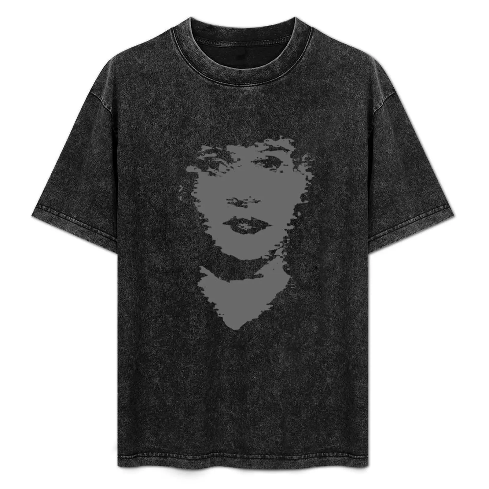 Rachael Glitch (grey dark) T-Shirt Casual Everyday Short Sleeve T-Shirt