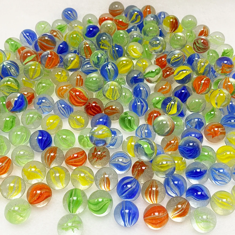 10/20pcs 25MM Petalo di Vetro Biglie Catapulta Biglie Modello Colorato Perline di Vetro Palline di Marmo Trasparenti Giocattoli Per Bambini