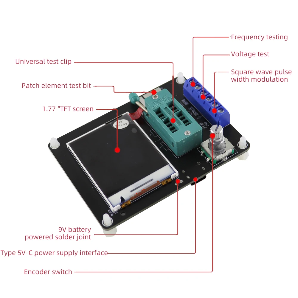 

K50 GM328A Transistor Diode LCD Tester Capacitance ESR Voltage Frequency Meter PWM Square Wave Signal Generator Electronic