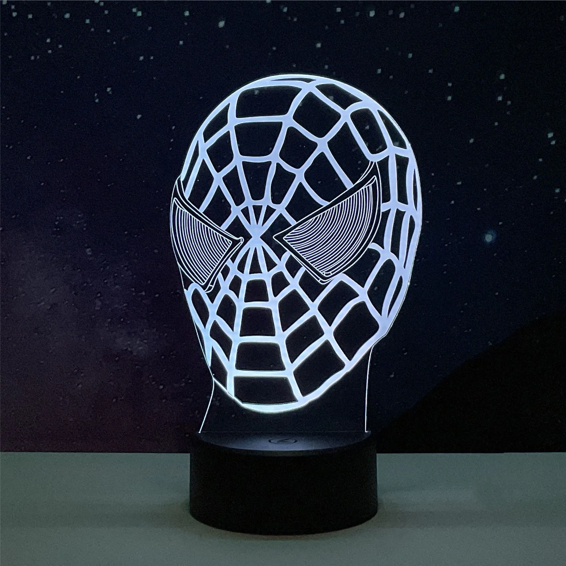 Anime The Avengers Infinity War 3D LED Nightlights Spiderman Ironman Hulk Thor Lamp Colorful Changing Night Lights Table Lampara