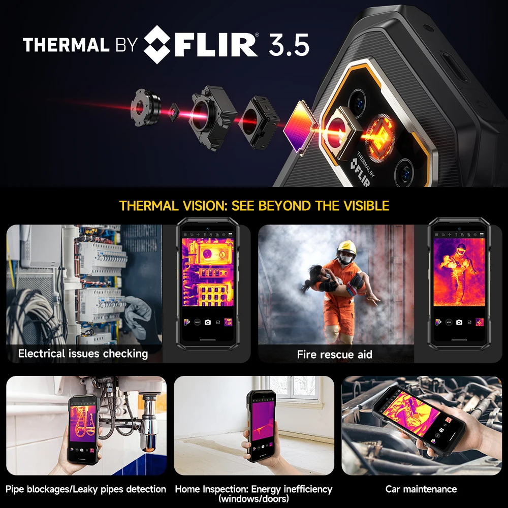 Ulefone Armor 27T 4G 10600mAh Rugged Phone Android 15 Smartphone 24GB +256GB  6.78