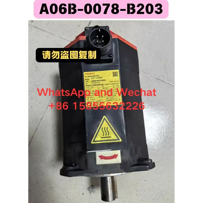 Used OEM disassembled parts electrical machinery A06B-0078-B203 Functional test OK Fast Shipping