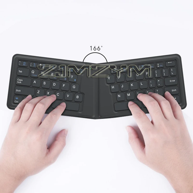 Wireless Folding Keyboard Bluetooth Keyboard For Windows, Android, IOS, Multi-Function Button Mini Keyboard