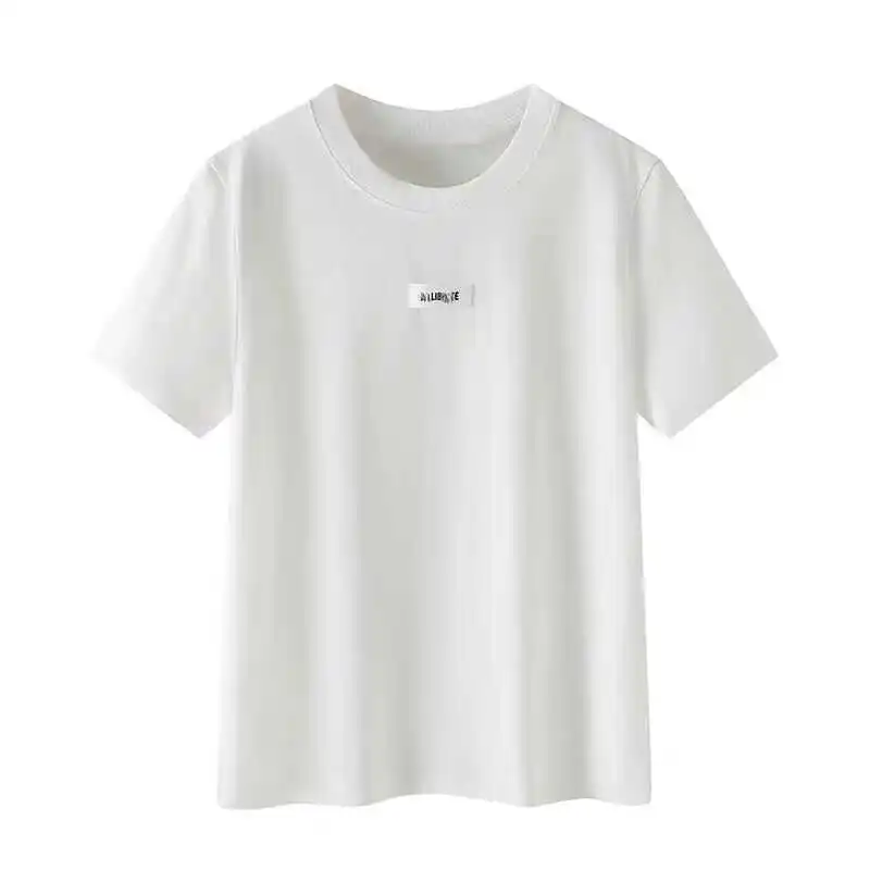 

Новая модная универсальная простая женская футболка из чистого хлопка с надписью f Sve, удобная дышащая летняя футболка...