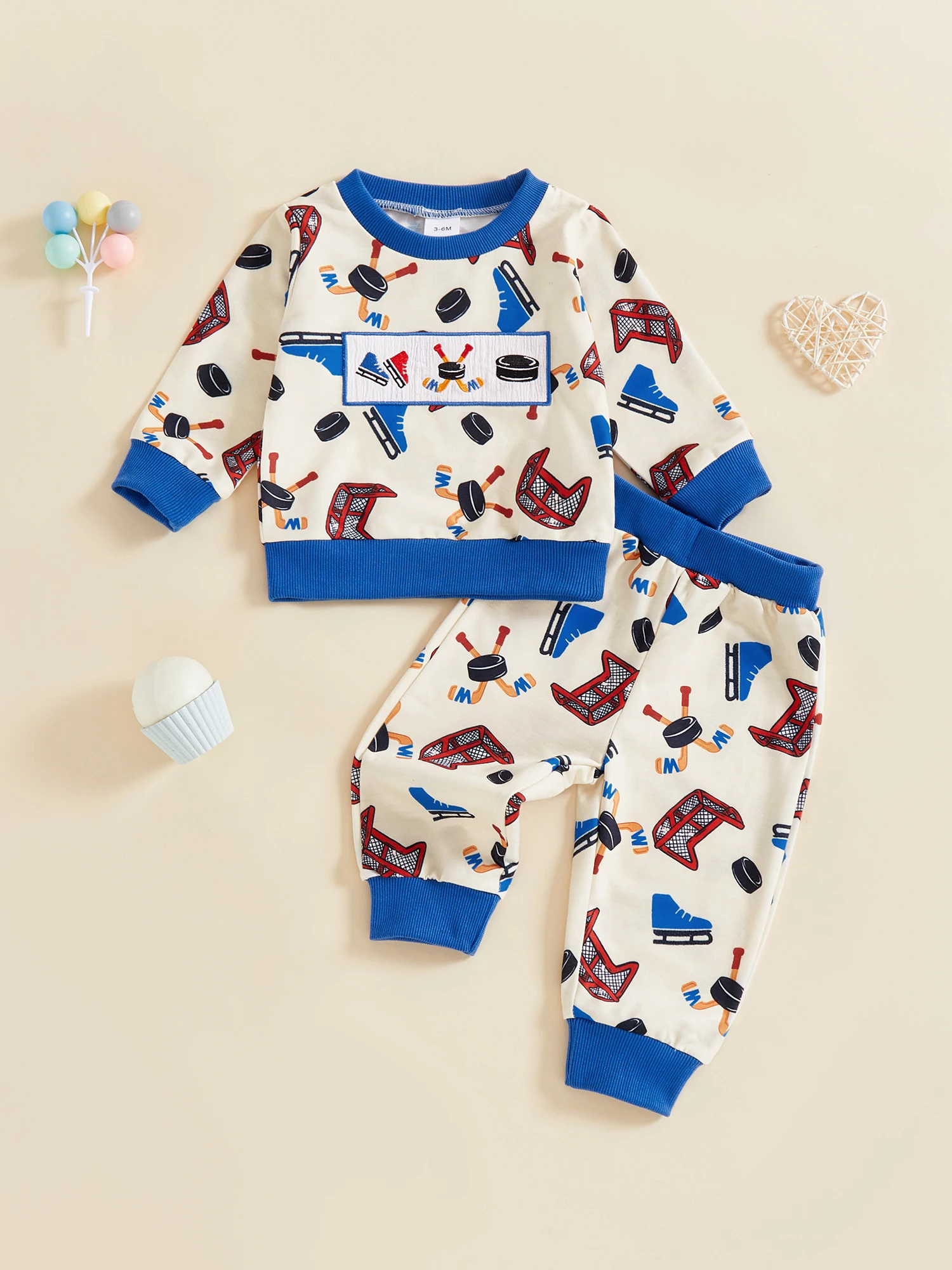 Completo invernale da bambino in 2 pezzi, accogliente felpa con cappuccio in pile, set da jogging, vestiti alla moda per la stagione fredda