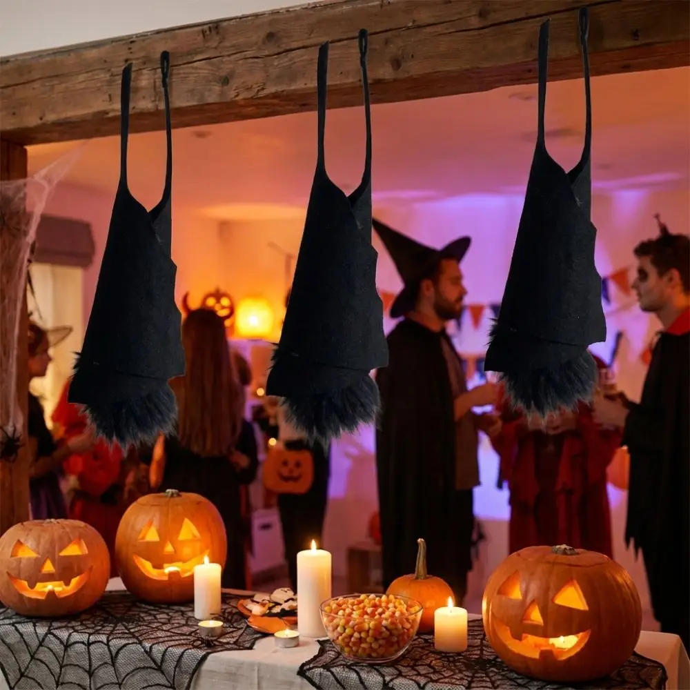 Upside Down Felt Bat Hanging Ornament Realistic 3D Wing Bat Branch Hanging Decor Gothic Decorative Bat Craft Decor