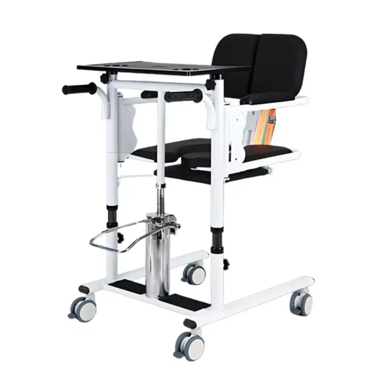 Multifunctional Manual Disabled Patient Lift Transfer Chair Hydraulic Lift Transfer Chair With Back Support Mobility Assistance