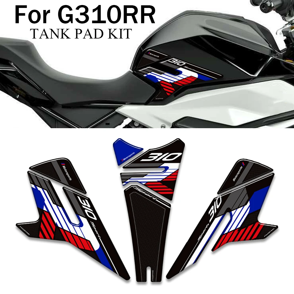 

Motorcycle Tank Pad Side Grips Gas Fuel Oil Kit Knee Protection Stickers Decals For BMW G310RR G 310 RR G310 2023 2024 2025