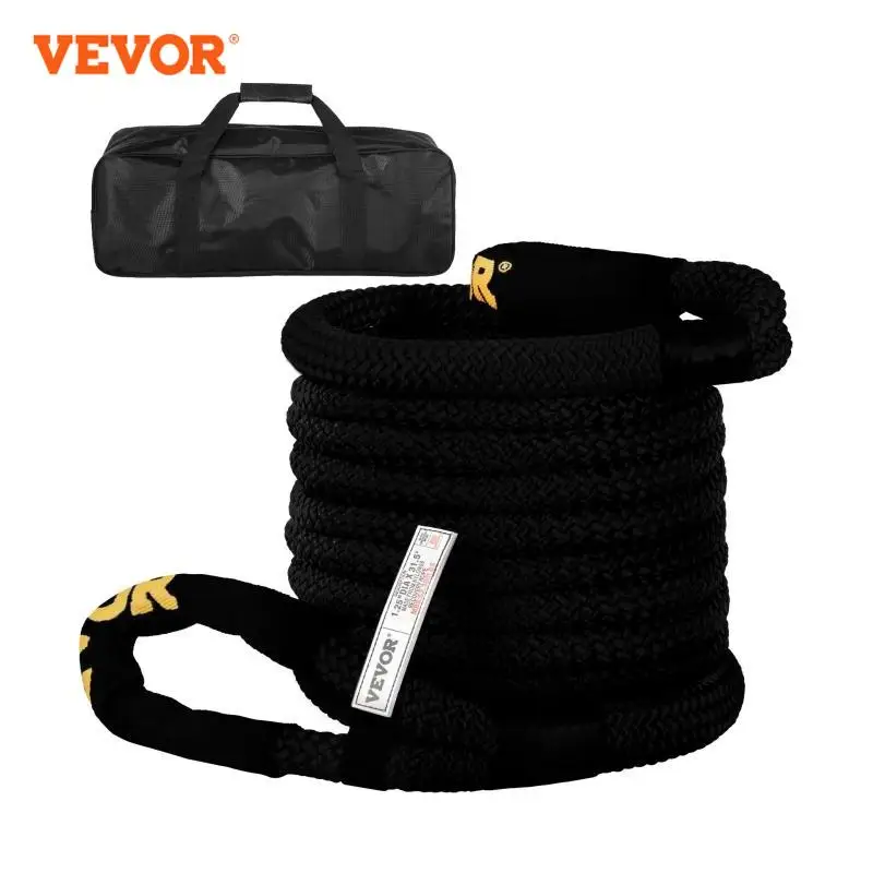 VEVOR 33500/52300 lbs Tow Rope Nylon Double Braided Kinetic Energy Recovery Rescue Rope for Truck Off-Road Vehicle ATV UTV