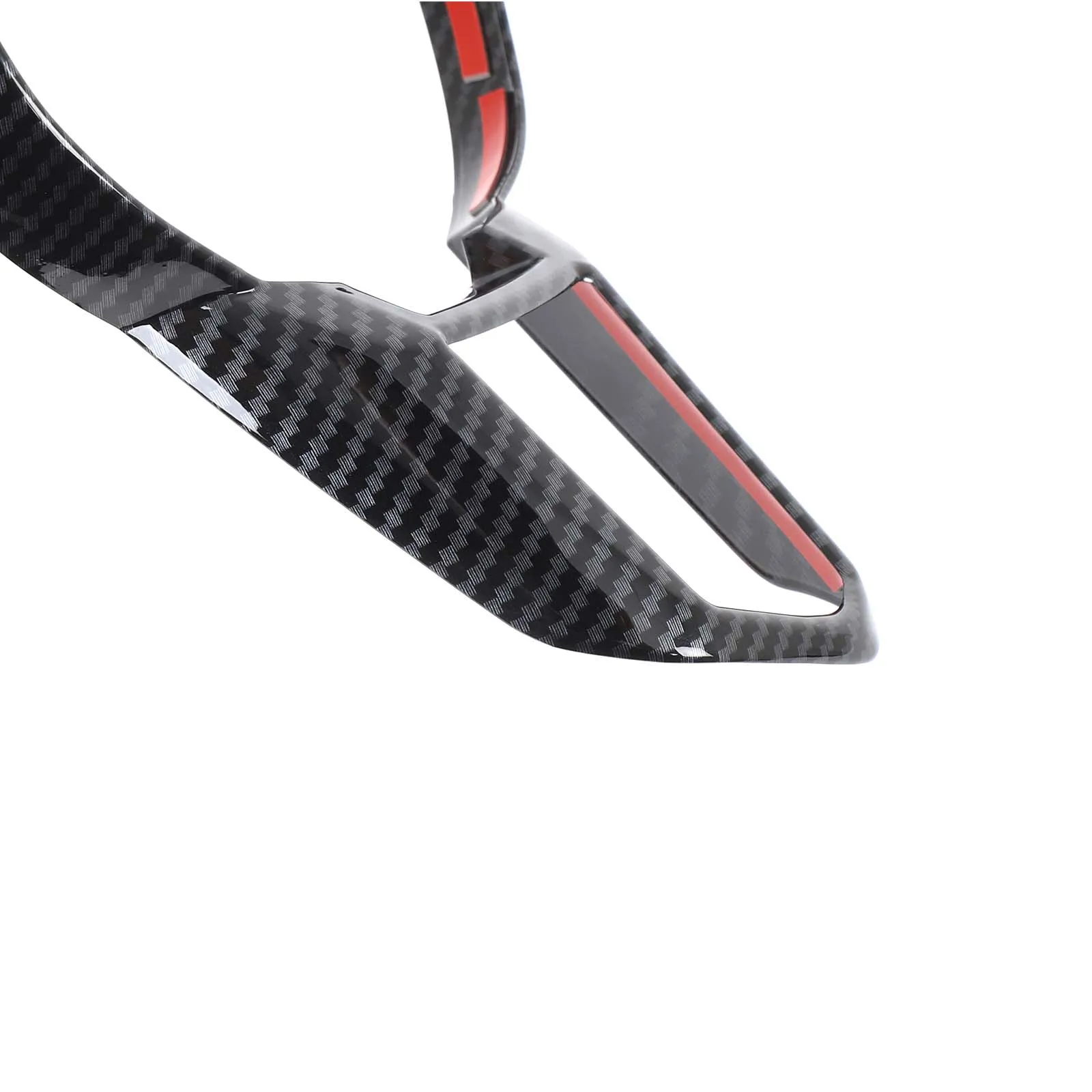 

Suetlcoity For BMW ix 2022-2025 ABS Carbon Fiber Car Steering Wheel Decorative Frame Cover Stickers Interior Car Accessories