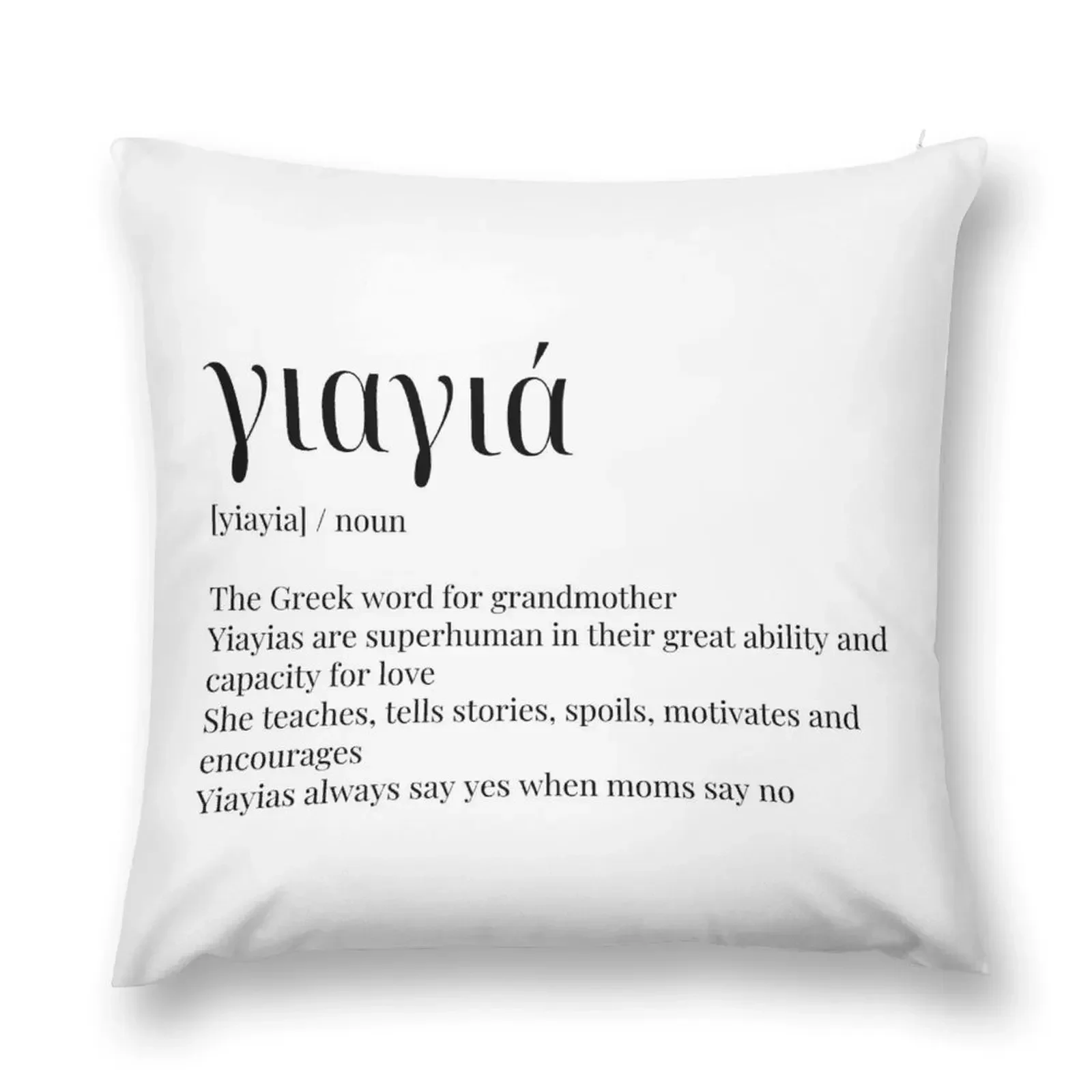 Greek yiayia definition grandmother Throw Pillow Cushion Cover Set anime girl pillow