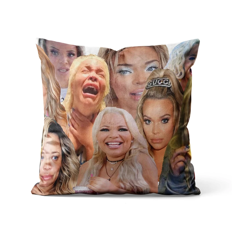 

Gaslight Gatekeep Girlboss Trisha Paytas Throw Pillow Covers Cushion Cases Pillowcases for Sofa 45cm x 45cm