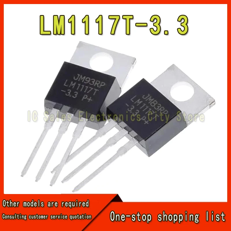 10Pcs LM1117T-3.3 LM1117-3.3 LM1117T 3.3V TO220 Nieuwe Originele