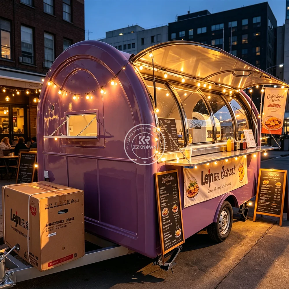 

Mobile Food Cart Concession Cart BBQ Ice Cream Food Truck Mobile Kitchen Trailer Concession Catering Fast Food Trailer For Sale