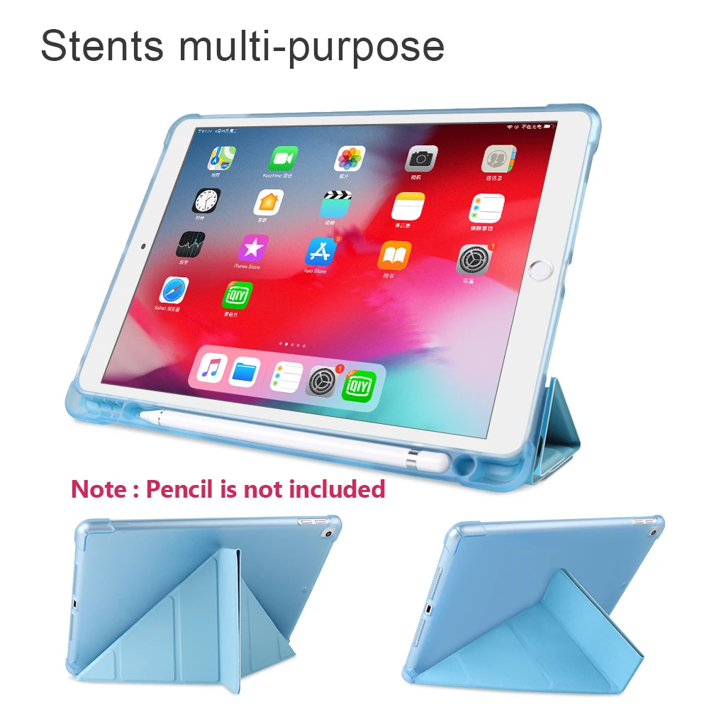 حافظة لجهاز iPad Pro 9 7 2016 مع حامل قلم رصاص غطاء ذكي لجهاز iPad Pro 9 7 11 12 9 Air 2 3 4 5 10.2 6/7/8/9/10th Generation