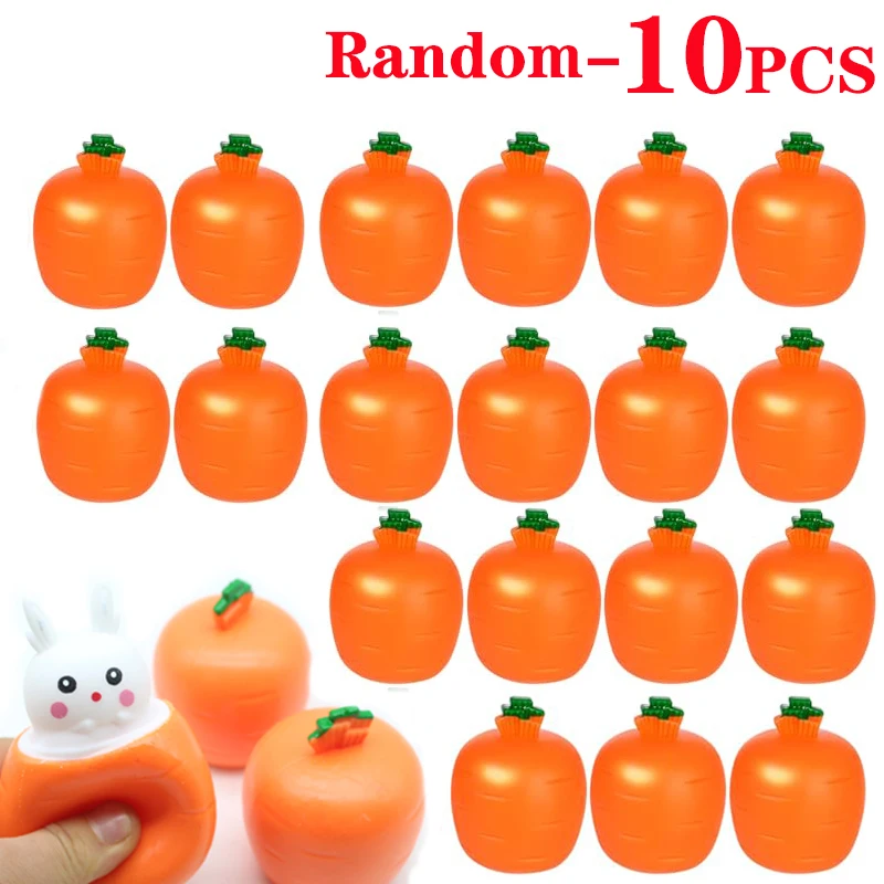 1/15 Stück Oster-Karotten-Hasen-Quetschbecher, Stressabbau, Kawaii Pop-Up-Hasen, Quetschball, Fidget-Spielzeug, Ostergeschenke, Gastgeschenke_voghion.com