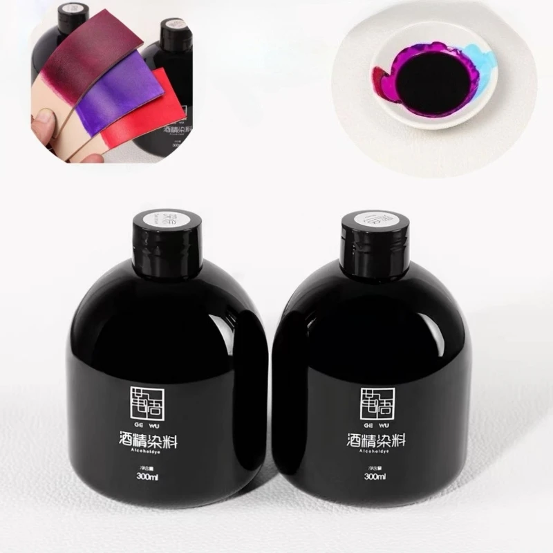 300ml Alcohol Leather Dyeing Pigment Multi-color Diy Handmade Leather Bag Leather Case Carving Dyeing Repair Liquid