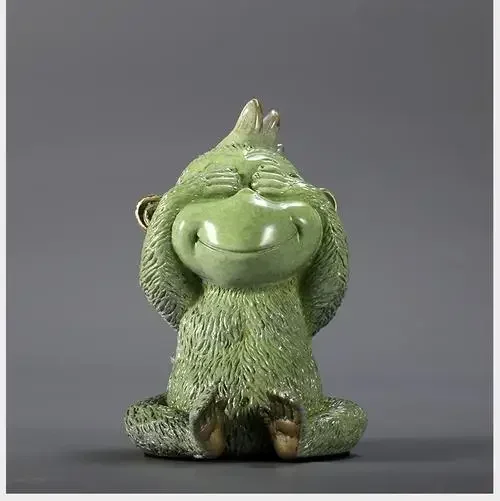 Tabletop decoration bronze monkey statue