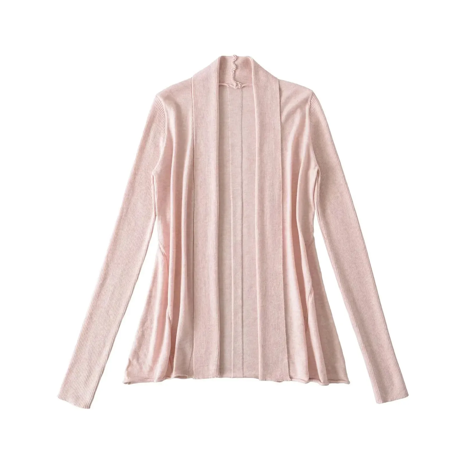 

Autumn Winter New Wool Lazy Style Cardigan Coat for Women 2025 Sun Protection Thin Shawl Cover-Up Long Sleeve T-Shirt ZLSM