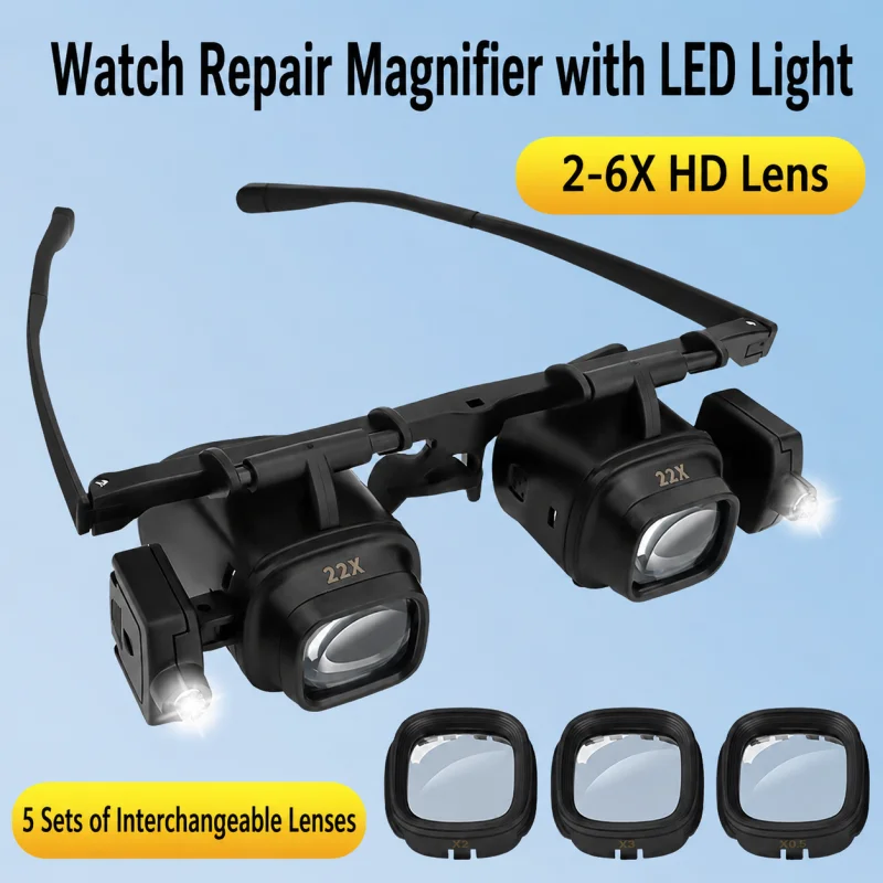 Darkroom Enlarger Lens - 24x Magnification Glasses Portable Watch Repair