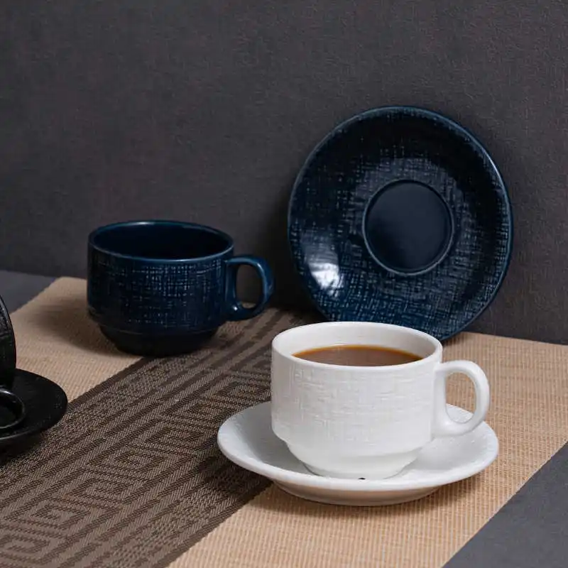 270ml Light Luxury Ceramic Water Cup Afternoon Set Simple High Beauty European Coffee Cup Dish High-end Tea Cup And Plate Sets