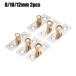 2 Pcs Metal Wooden Door / Sliding Door Guide Locator Stopper Copper Tone 8/10/12mm Dia Head 49*15mm Door Hardware Door Stops