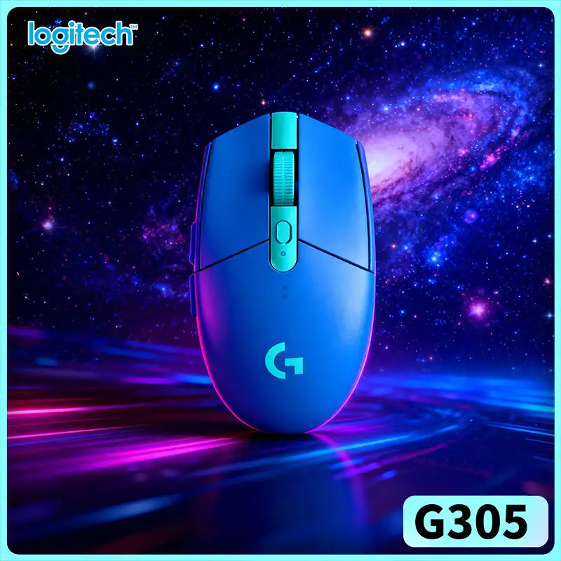 Wireless Logitech G305 Gaming Mouse for Pro Gamers 12000 DPI HERO Sensor 6 Programmable Buttons 250h Battery PC Mac Accessory